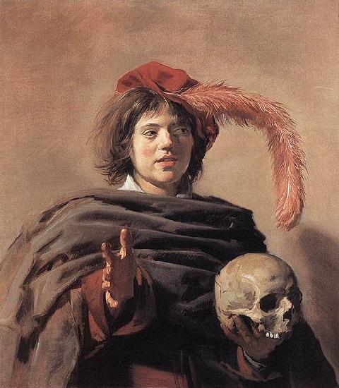 Frans Hals Young Man holding a Skull China oil painting art